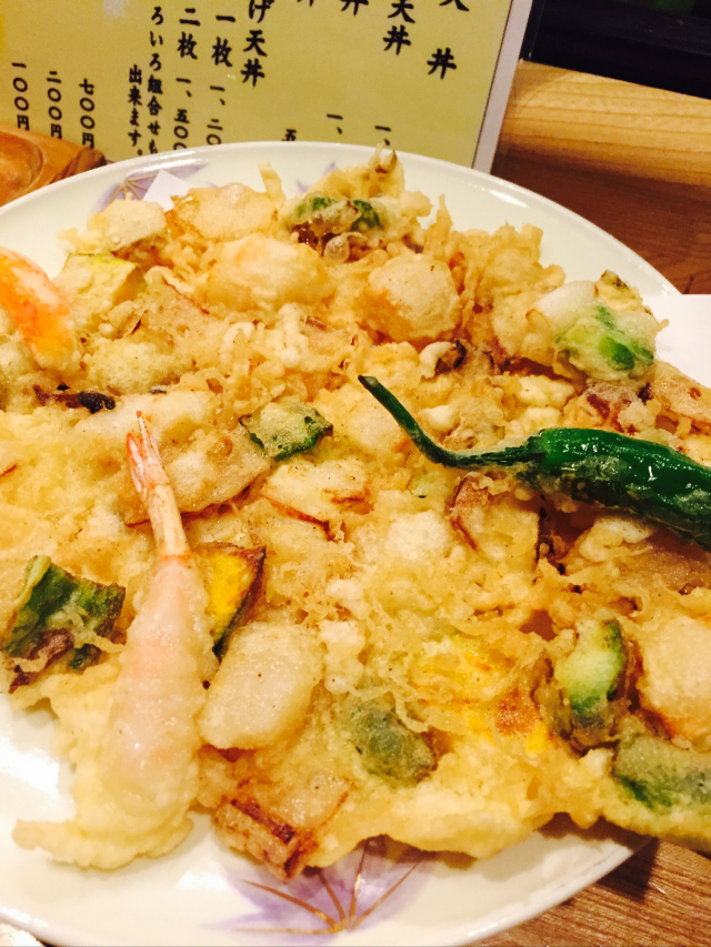 でっかいかき揚げ！